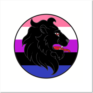 An Tir Pride - Genderfluid- Populace Badge Style 1 Posters and Art